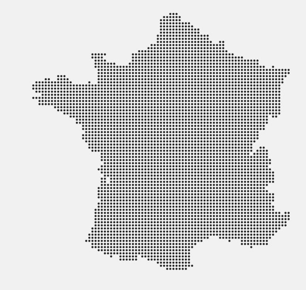 Carte de France en points